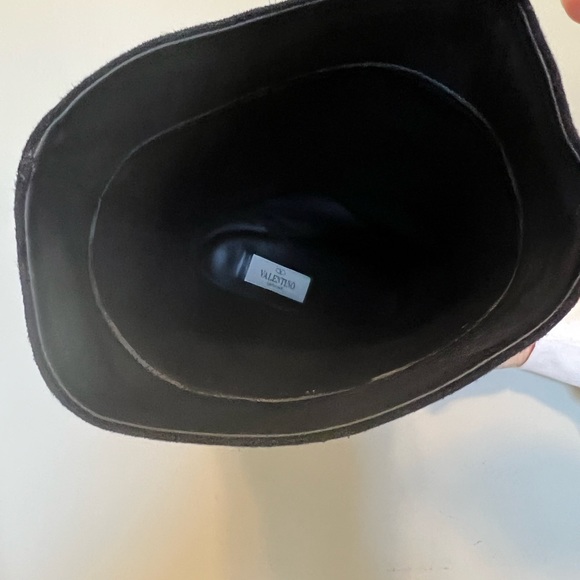 VALENTINO GARAVANI low bow tie boots in black suede 9.5 - Picture 5 of 10